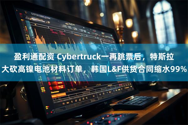 盈利通配资 Cybertruck一再跳票后，特斯拉大砍高镍电池材料订单，韩国L&F供货合同缩水99%